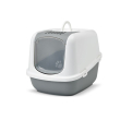 Savic Nestor Nordic Закритий туалет для котів великих порід, сіро-білий