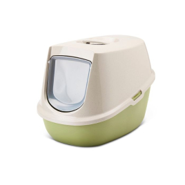 SAVIC Туалет для котів, з переробленого пластику, 54,5 x 39 x 39 см, салатовий з сірим
