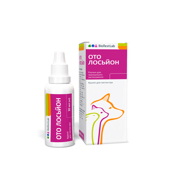 BioTestLab Ото Лосьйон Засіб для чистки вух домашніх тварин,  30 мл - 1