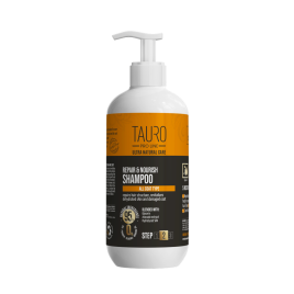 Tauro Pro Line Ultra Natural Care Repair and Nourish Shampoo Шампунь відновлення та живлення для шкіри та шерсті собак і котів, 400 мл