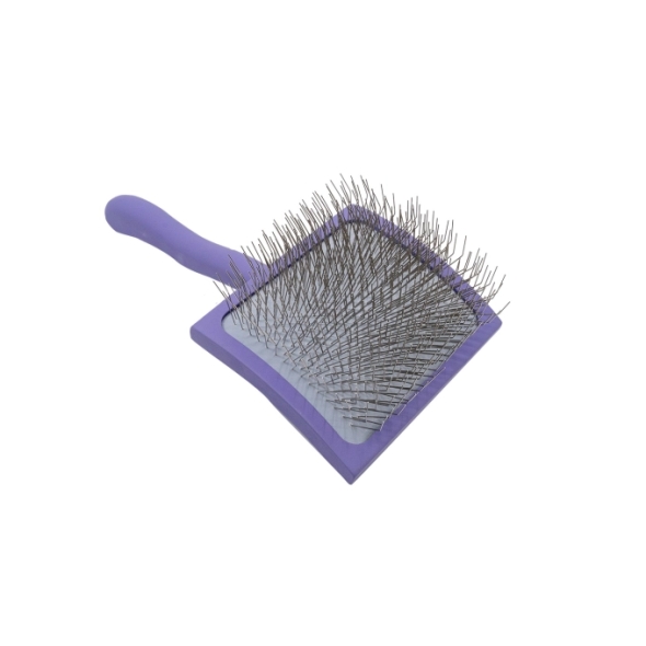 Tauro Pro Line Щітка дерев'яна вигнута прямокутна, штифти 25 мм, фіолетова L, 9,6 х 22 см