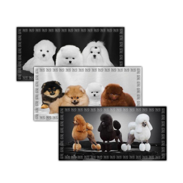 Tauro Pro Line Рушник з мікрофібри високопоглинальний з померанським шпіцем, 80 х 160 см - 1