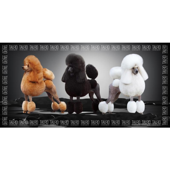 Tauro Pro Line Рушник з мікрофібри високопоглинальний з пуделями, 80 x 160 см - 1