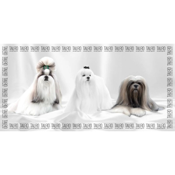 Tauro Pro Line Рушник з мікрофібри високопоглинальний з мальтійською болонкою, ши-цу та лхаса-апсо, 80 x 160 см - 1