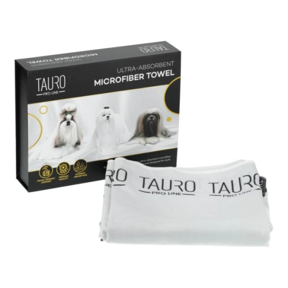 Tauro Pro Line Рушник з мікрофібри високопоглинальний з мальтійською болонкою, ши-цу та лхаса-апсо, 80 x 160 см - 3