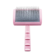 Tauro Pro Line Royal Щітка пластикова тонкі та м'які зубчики з нержавіючої сталі 25 мм, рожева, мала 15,5 x 10,2 x 6,2 см