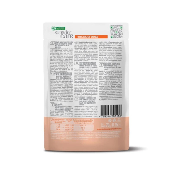 Nature's Protection Superior Care Red Coat Adult Tuna Додатковий вологий корм для собак з рудим забарвленням з тунцем, 70 г - 1