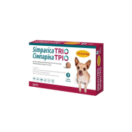 Сімпаріка ТРІО Таблетки від глистів, бліх і кліщів для собак вагою 1,3 - 2,5 кг, 1 таблетка