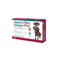 Сімпаріка ТРІО Таблетки від глистів, бліх і кліщів для собак вагою 40,1 - 60 кг, 1 таблетка