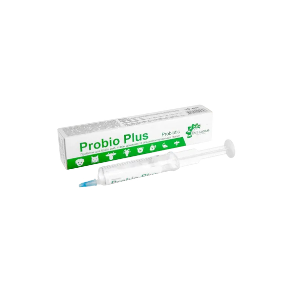 Probio Plus Пробіо Плюс для нормалізації роботи ШКТ у с/г та домашніх тварин, шприц-туба 10 мл