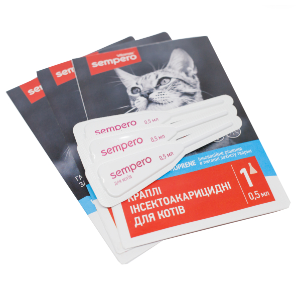 Vitomax Sempero Протипаразитарні краплі для котів, 0,5 мл, 1 піпетка - 2