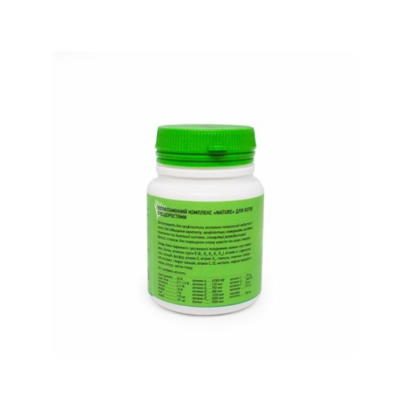 Vitomax Nature Полівітамінний комплекс зі смаком водоростей для котів, 100 таблеток - 2
