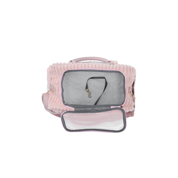 MISOKO Дорожня сумка для домашніх тварин, 41.5 x 23 x 28 см, рожева - 6