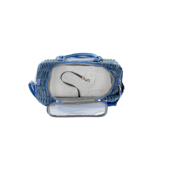 MISOKO Дорожня сумка для домашніх тварин, 41.5 x 23 x 28 см, темно-синя - 4