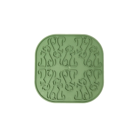 FIBOO Килимок для злизування ласощів та їжі Lollipop, зелений