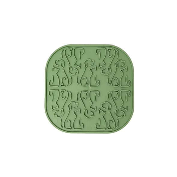 FIBOO Килимок для злизування ласощів та їжі Lollipop, зелений