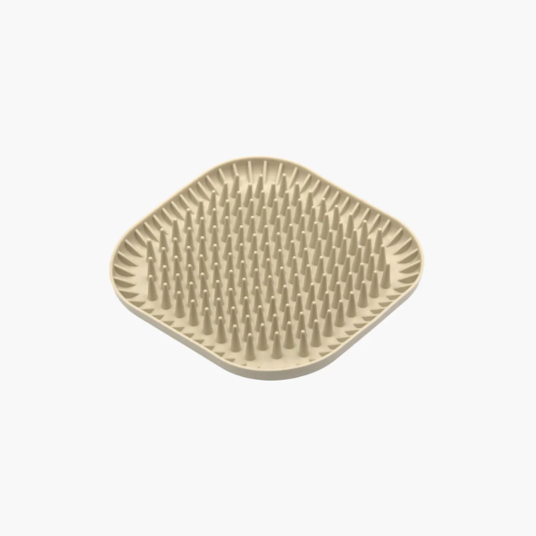 FIBOO Fiboowl Spiky килимок для злизування ласощів та їжі, бежевий