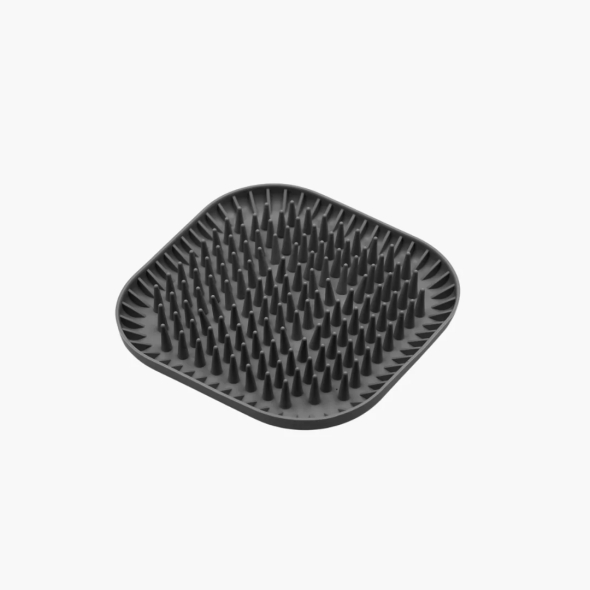 FIBOO Fiboowl Spiky килимок для злизування ласощів та їжі, темно-сірий