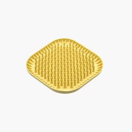 FIBOO Fiboowl Spiky килимок для злизування ласощів та їжі, жовтий