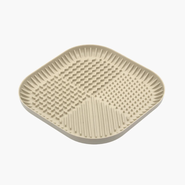 FIBOO Fiboowl килимок для злизування ласощів та їжі, розмір L, бежевий