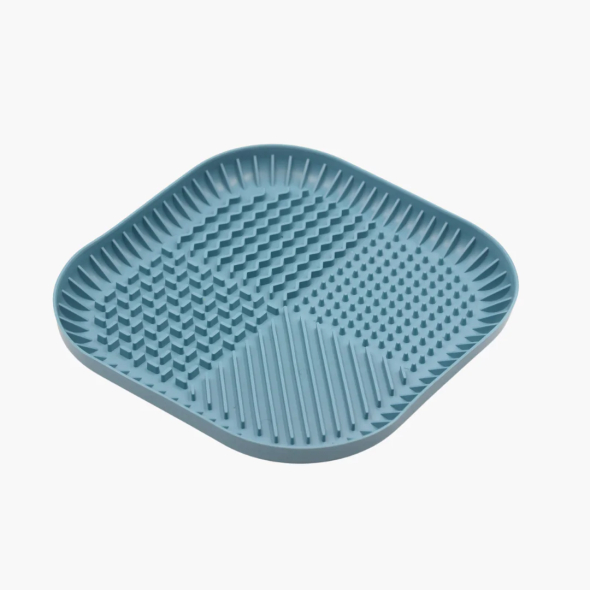 FIBOO Fiboowl килимок для злизування ласощів та їжі, розмір L, синій