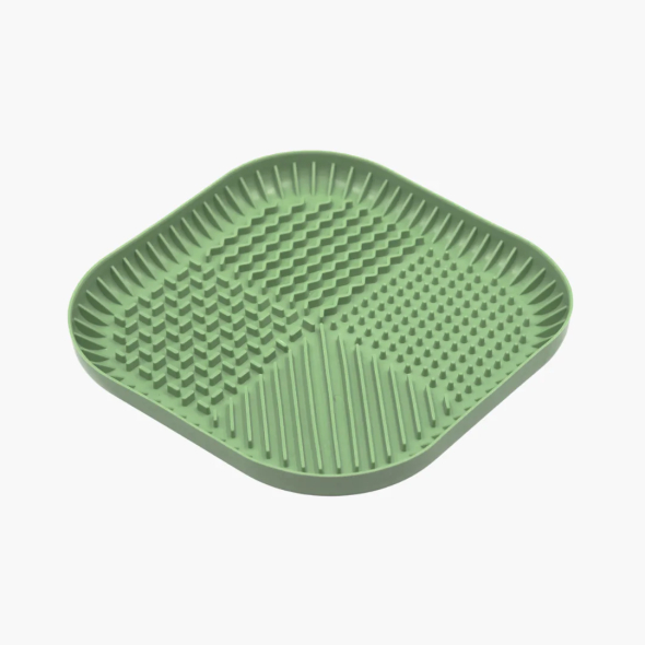 FIBOO Fiboowl килимок для злизування ласощів та їжі, розмір L, зелений