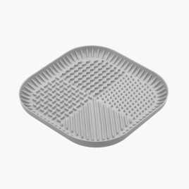 FIBOO Fiboowl килимок для злизування ласощів та їжі, розмір L, світло-сірий