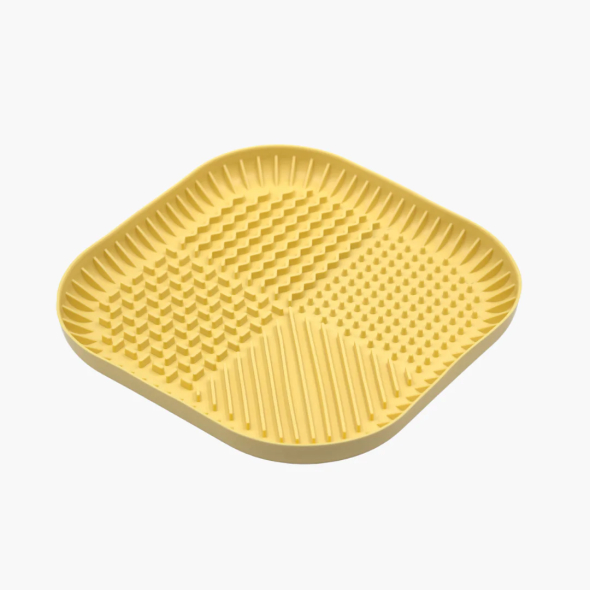 FIBOO Fiboowl килимок для злизування ласощів та їжі, розмір L, жовтий