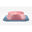 Набір миска Fiboo рожева, розмір L із антиковзким килимком під миску блакитним