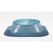 Набір миска Fiboo блакитна, розмір L із антиковзким килимком під миску блакитним
