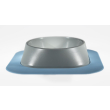 Набір миска Fiboo світло-сіра, розмір L із антиковзким килимком під миску блакитним