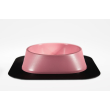Набір миска Fiboo рожева, розмір M із антиковзким килимком під миску чорним