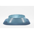 Набір миска Fiboo блакитна, розмір M із антиковзким килимком під миску блакитним