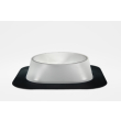 Набір миска Fiboo біла, розмір M із антиковзким килимком під миску темно-сірим