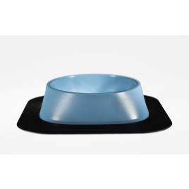 Набір миска Fiboo синя, розмір M із антиковзким килимком під миску чорним