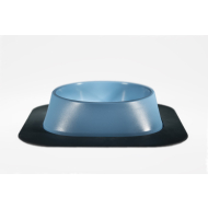 Набір миска Fiboo синя, розмір M із антиковзким килимком під миску темно-сірим