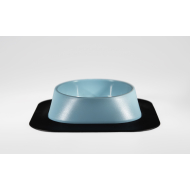 Набір миска Fiboo блакитна, розмір S із антиковзким килимком під миску чорним