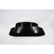 Набір миска Fiboo чорна, розмір S із антиковзким килимком під миску чорним