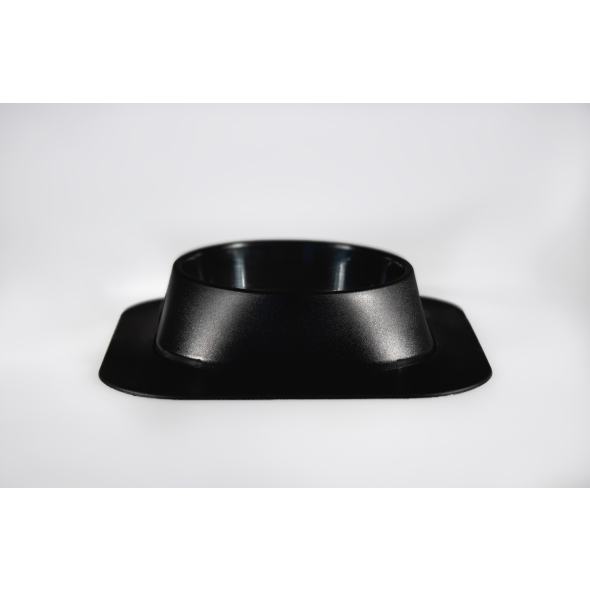 Набір миска Fiboo чорна, розмір S із антиковзким килимком під миску чорним