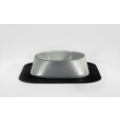 Набір миска Fiboo світло-сіра, розмір S із антиковзким килимком під миску чорним