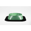 Набір миска Fiboo зелена, розмір S із антиковзким килимком під миску чорним