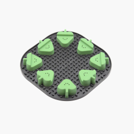 FIBOO Snoopy + fibnoose килимок для злизування ласощів і їжі з елементами гри, темно-сірий