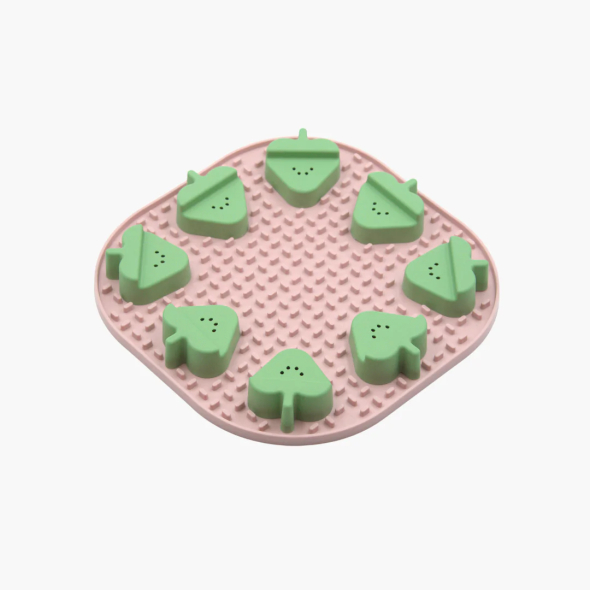 FIBOO Snoopy + fibnoose килимок для злизування ласощів і їжі з елементами гри, рожевий