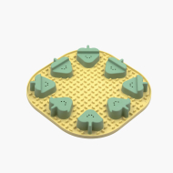 FIBOO Snoopy + fibnoose килимок для злизування ласощів і їжі з елементами гри, жовтий