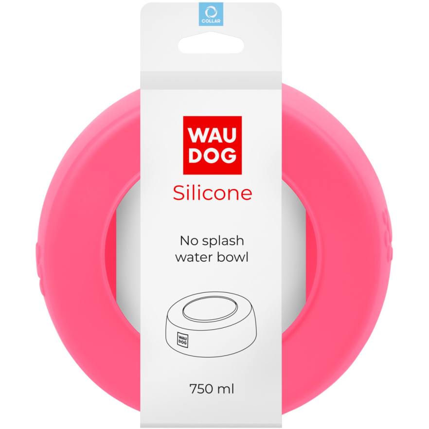 Video WAUDOG Silicone Миска-непроливайка для котів і собак жовта, 750 мл - 1